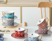 front Moroccan Coffee Cup And Saucer Set