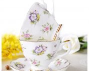 coffee cup set color purple color