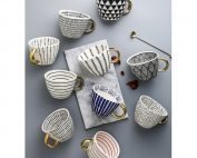 Ceramic Coffee Mugs With Gold Handle