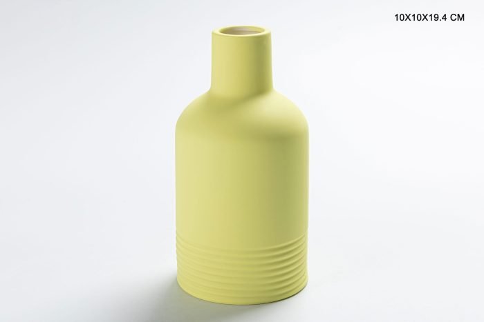 yellow Vintage Boho ceramic Vases