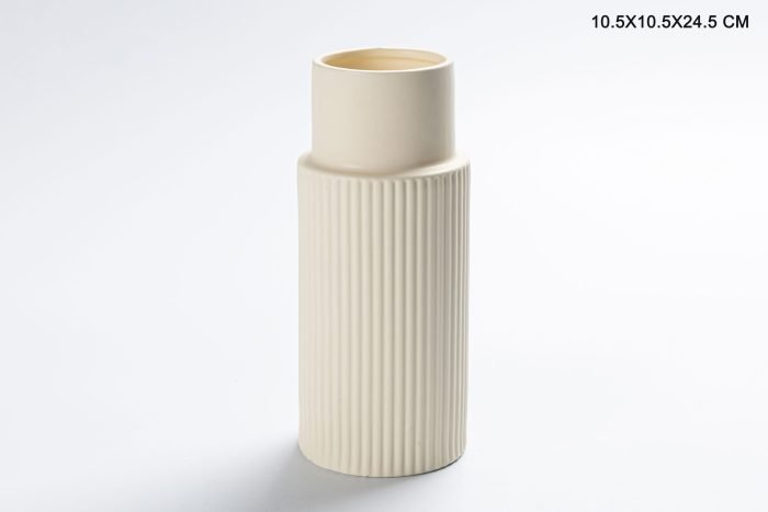 Cream Flower Ceramic Vases