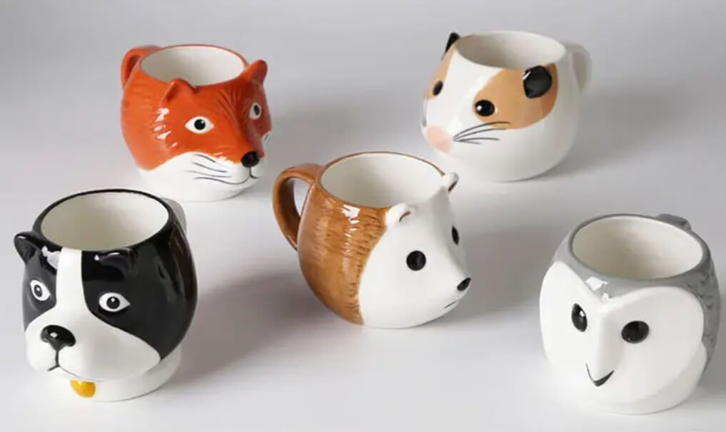 3D animal ceramic mug