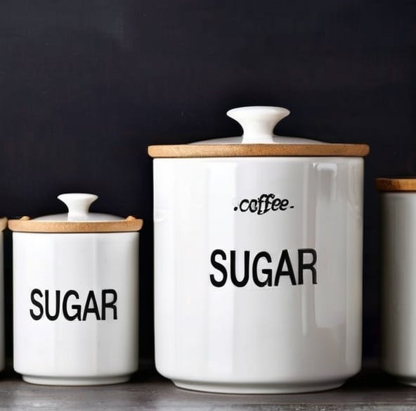 High-quality durable kitchen porcelain canisters wholesale with thick porcelain body