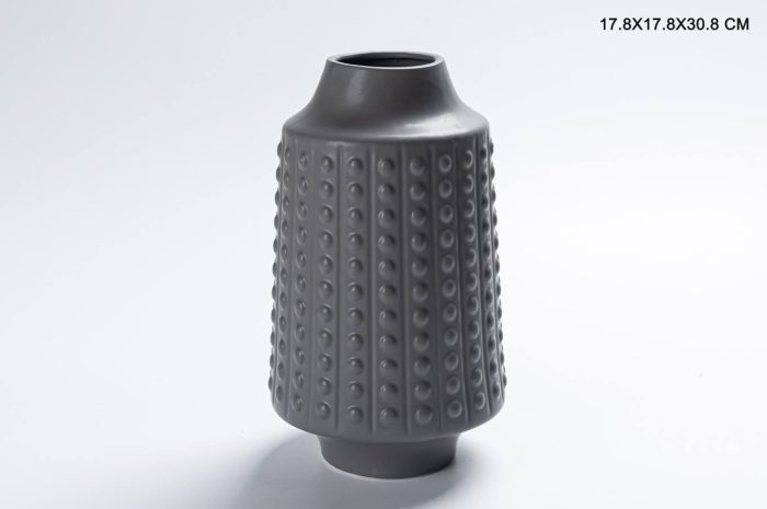 Ceramic Flower Vase Grey Small