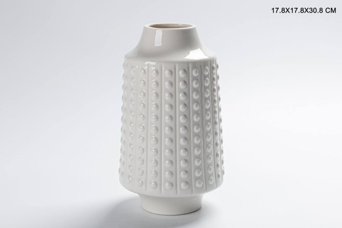Ceramic Flower Vase White Small