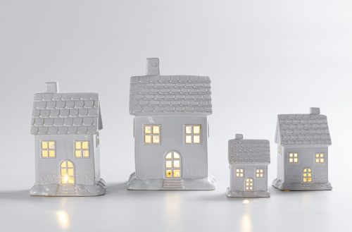 Christmas LED white village house