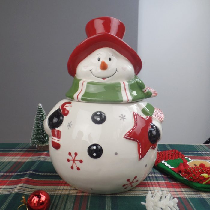 Christmas Snowman Sealed Jars Hand-painted