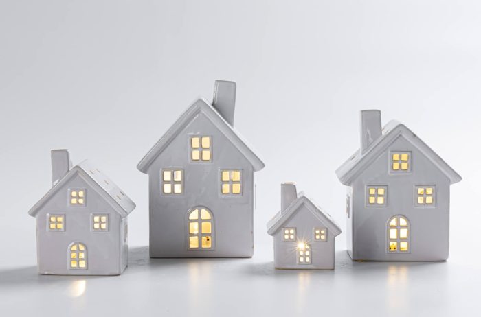 Christmas glazed village house