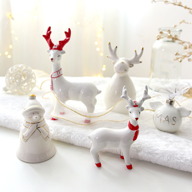 Custom Handcrafted Ceramic Reindeer Christmas Decorations