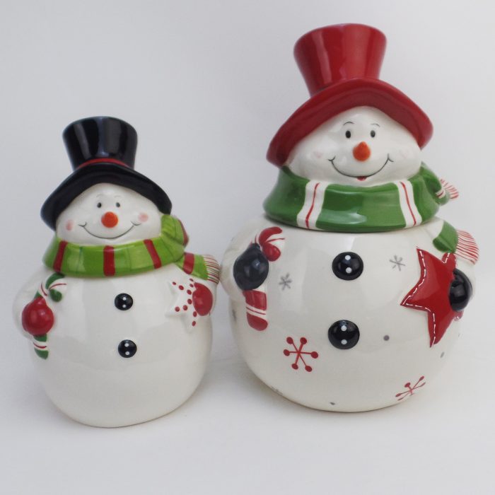Hand-painted Christmas Snowman Sealed Jars