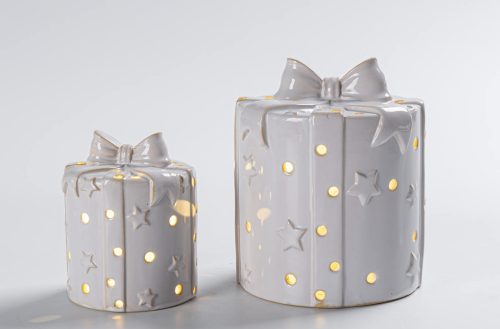 Supply Glazed Ceramic Bauble with LED
