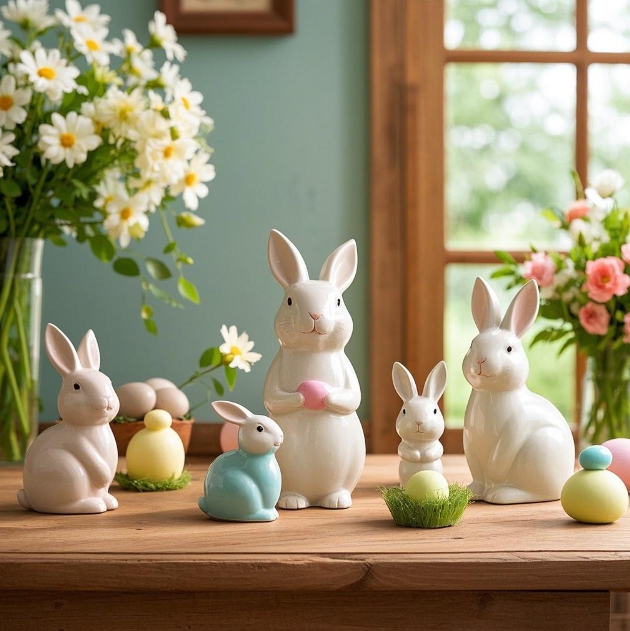 Cheap ceramic Easter Bunny Figurines in bulk – stylish and reusable decorations for festive table settings