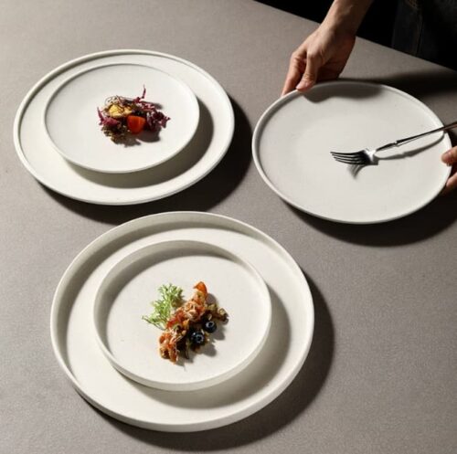 Elegant custom dinner plates with different sizes
