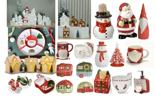 Charming ceramic Christmas ornaments and tableware – inspiring Christmas decoration ideas for cosy festive homes.