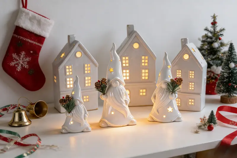 Display Christmas Village Figurines