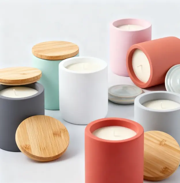 bamboo-lid ceramic jars