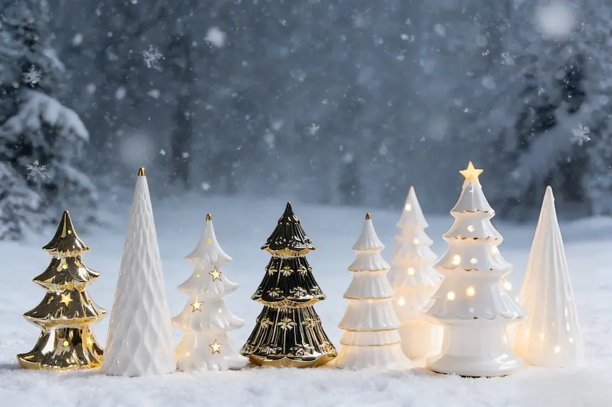ceramic Christmas trees,EU Christmas décor trends-2026-2027