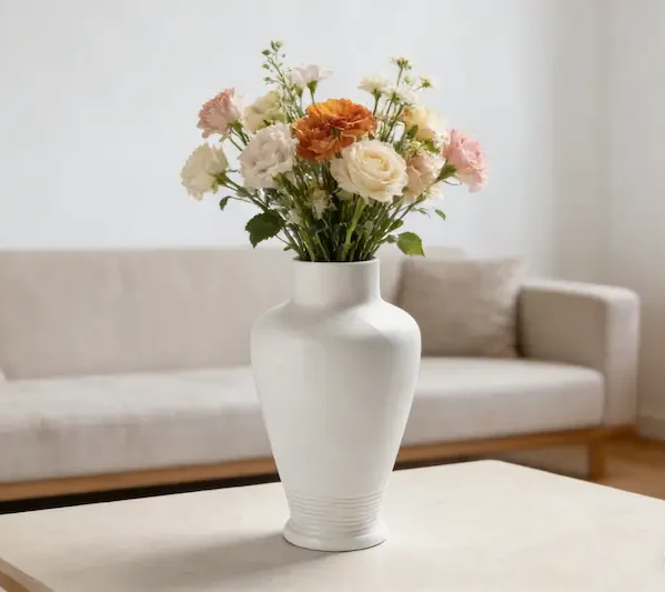 high-quality matte ceramic vases with soft-touch finishes