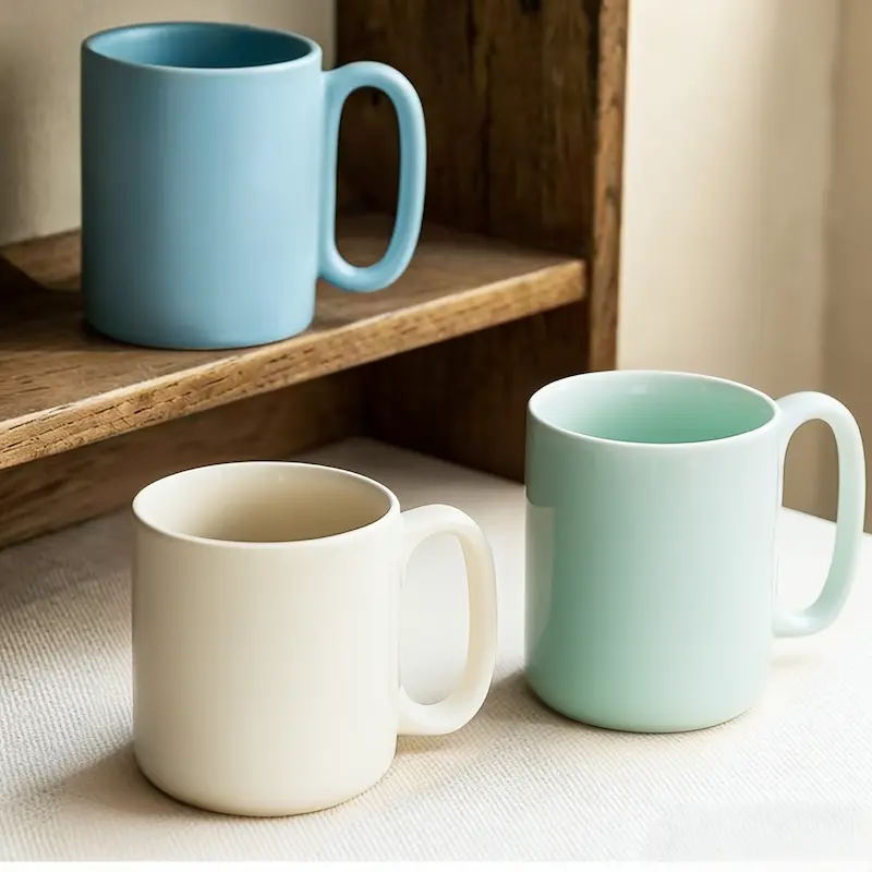 Cloud Dancer + Sage Green++ Dusty Blue Mugs