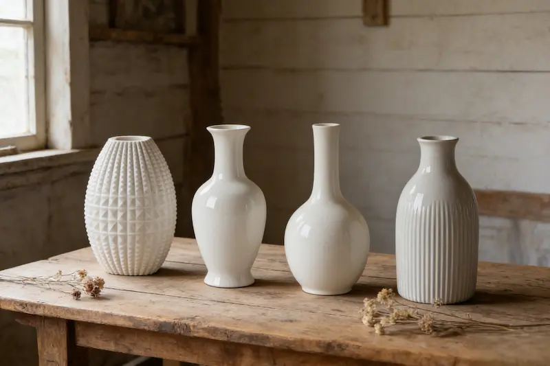 Rustic ceramic vase wholesale design combining boho and farmhouse décor styles