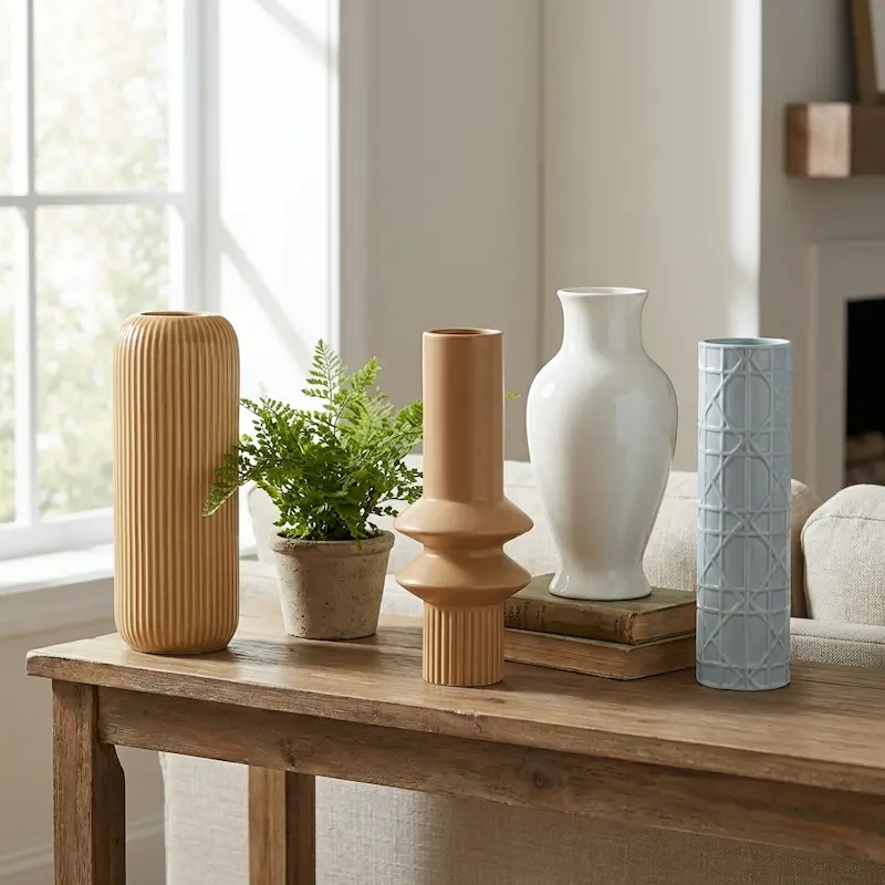 Best-selling vase shapes for retailers including cylinder vases, bud vases and bottle vases for floral styling and décor collections