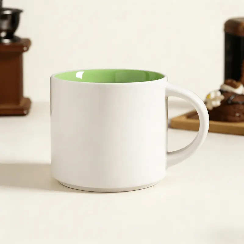 stacking mugs-green