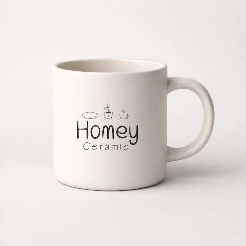 Custom logo coffee mugs for cafés