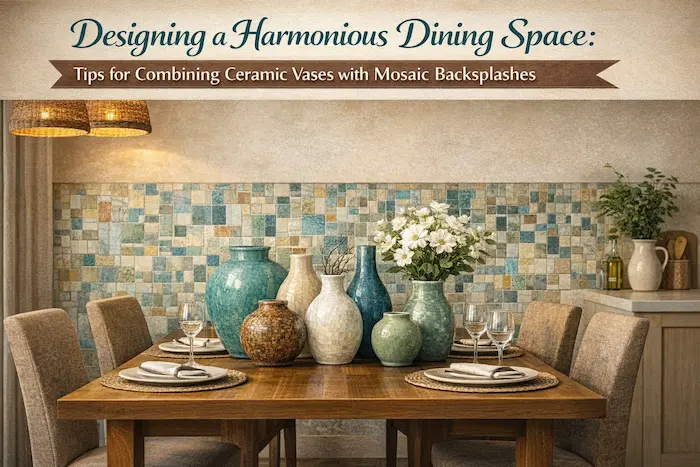 Tips for Combining Ceramic Vases with Mosaic Backsplashes