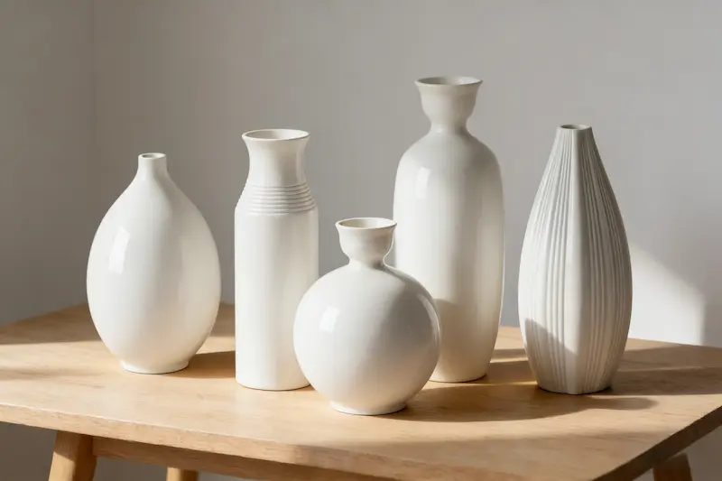 modern white ceramic vases wholesale for contemporary home decor brands