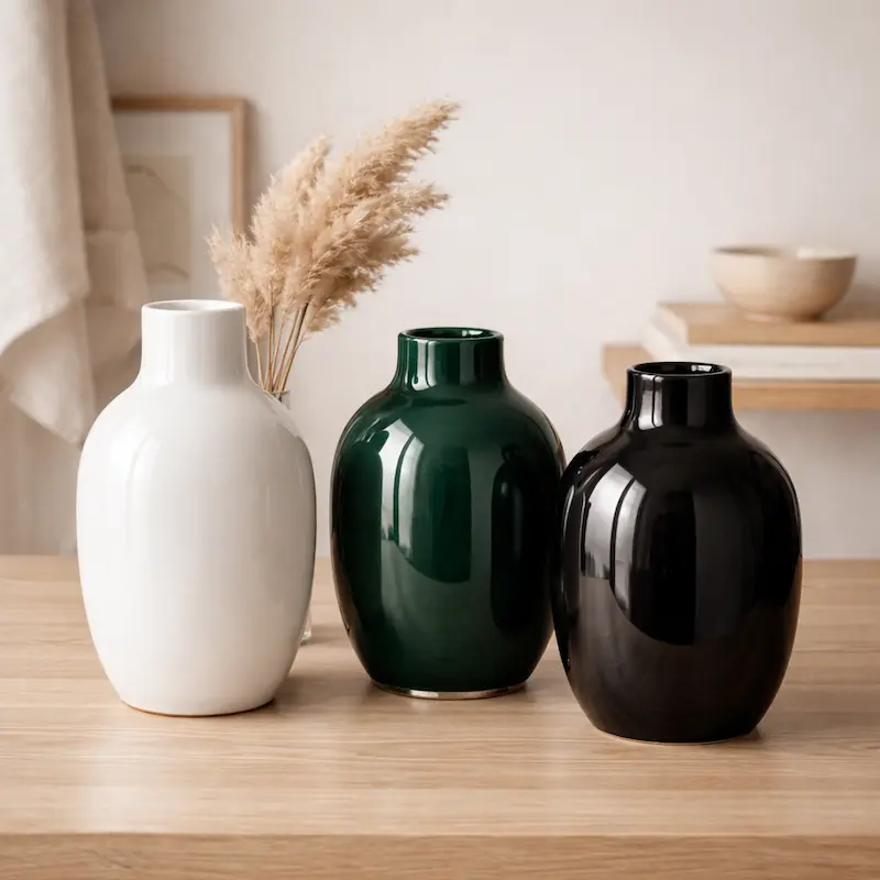 high-gloss ceramic vases for glazed ceramic vase wholesale collections