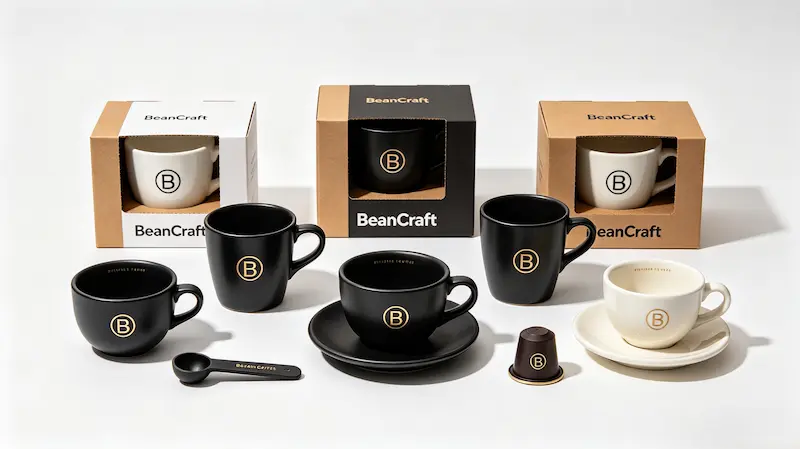 Private label porcelain espresso cups for coffee brands