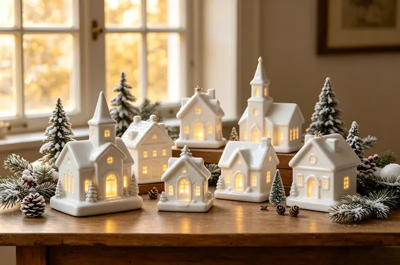 vintage ceramic Christmas village