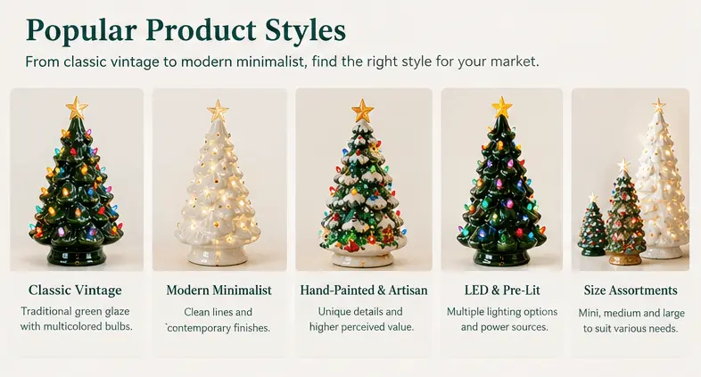 Ceramic Luminous Christmas Tree Wholesale Style