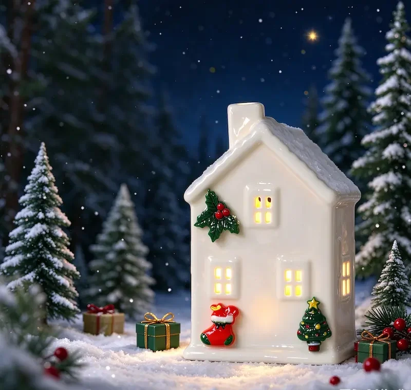 Ceramic and porcelain finishes for Christmas house decorations